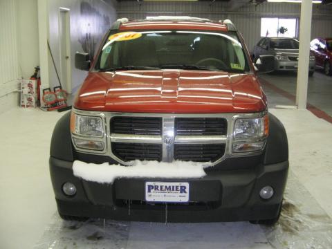 Sunburst Orange Pearl Dodge Nitro SXT 4x4.  Click to enlarge.