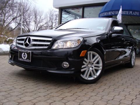 Black Mercedes-Benz C 300 4Matic Sport.  Click to enlarge.