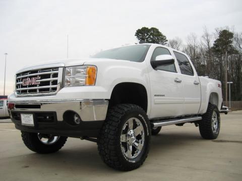 Summit White GMC Sierra 1500 SLE Crew Cab 4x4.  Click to enlarge.