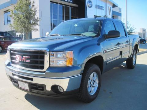 Stealth Gray Metallic GMC Sierra 1500 SLE Crew Cab 4x4.  Click to enlarge.