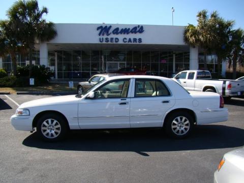 Vibrant White Mercury Grand Marquis LS.  Click to enlarge.