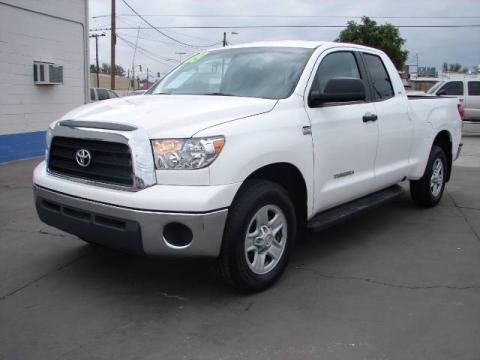 Super White Toyota Tundra SR5 Double Cab.  Click to enlarge.