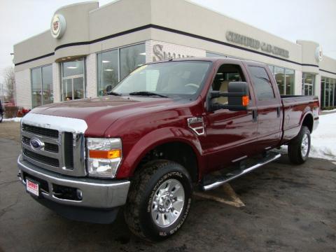 Dark Toreador Red Ford F350 Super Duty Lariat Crew Cab 4x4.  Click to enlarge.