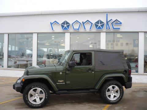 Jeep Green Metallic Jeep Wrangler Sahara 4x4.  Click to enlarge.