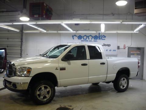 Bright White Dodge Ram 2500 SLT Quad Cab 4x4.  Click to enlarge.