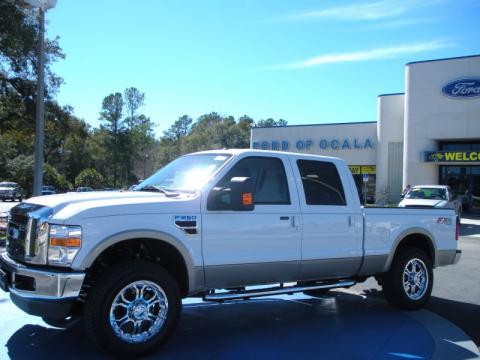 Oxford White Ford F250 Super Duty Lariat Crew Cab 4x4.  Click to enlarge.