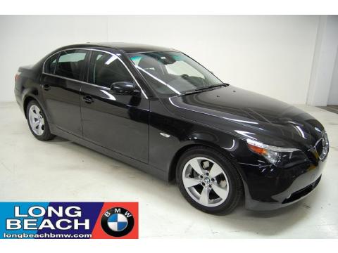 Jet Black BMW 5 Series 525i Sedan.  Click to enlarge.