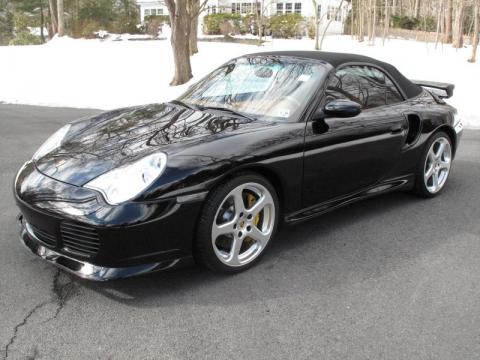 Black Porsche 911 Turbo Cabriolet.  Click to enlarge.