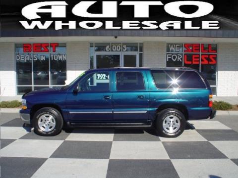 Bermuda Blue Metallic Chevrolet Suburban 1500 LT 4x4.  Click to enlarge.