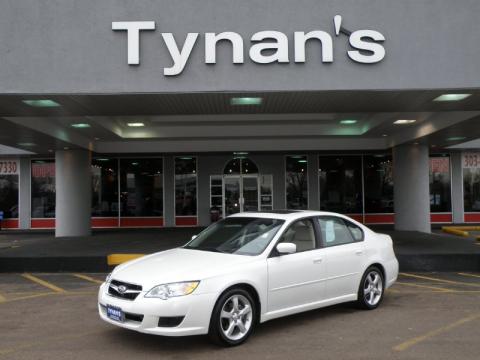 Satin White Pearl Subaru Legacy 2.5i Sedan.  Click to enlarge.