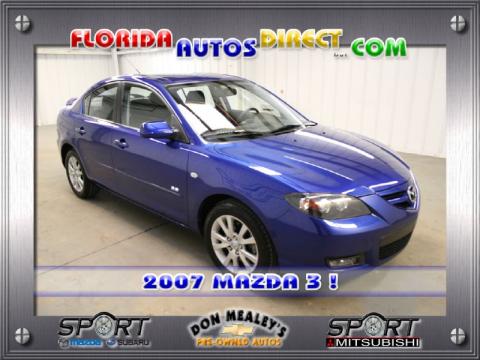 Aurora Blue Mica Mazda MAZDA3 s Sport Sedan.  Click to enlarge.