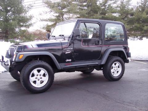 Black Jeep Wrangler Sport 4x4.  Click to enlarge.