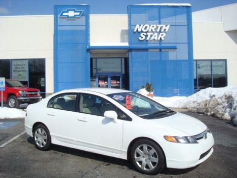Taffeta White Honda Civic LX Sedan.  Click to enlarge.
