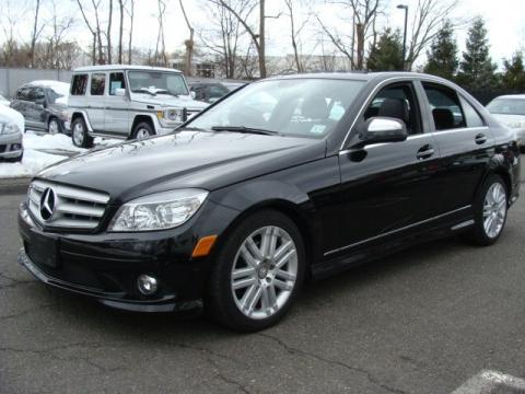 Black Mercedes-Benz C 300 4Matic Sport.  Click to enlarge.