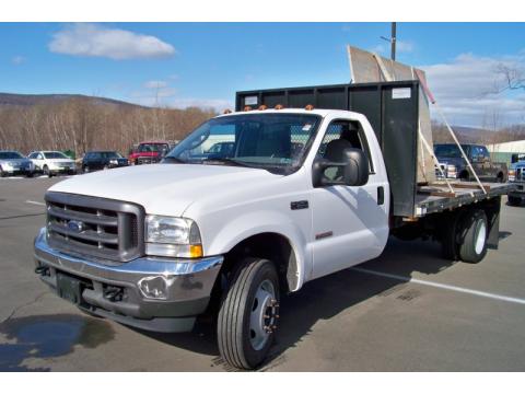 Oxford White Ford F550 Super Duty XL Regular Cab Chassis Stake Truck.  Click to enlarge.