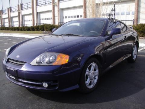 Carbon Blue Hyundai Tiburon .  Click to enlarge.