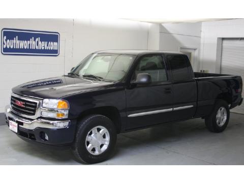 Deep Blue Metallic GMC Sierra 1500 SLE Extended Cab 4x4.  Click to enlarge.
