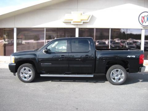 Black Chevrolet Silverado 1500 LTZ Crew Cab 4x4.  Click to enlarge.