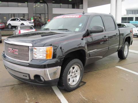 Onyx Black GMC Sierra 1500 SLT Crew Cab 4x4.  Click to enlarge.