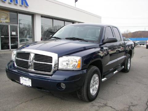 Patriot Blue Pearl Dodge Dakota SLT Quad Cab 4x4.  Click to enlarge.