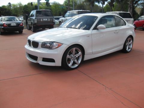 Alpine White BMW 1 Series 135i Coupe.  Click to enlarge.