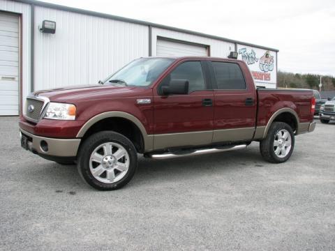 Dark Toreador Red Metallic Ford F150 Lariat SuperCrew 4x4.  Click to enlarge.
