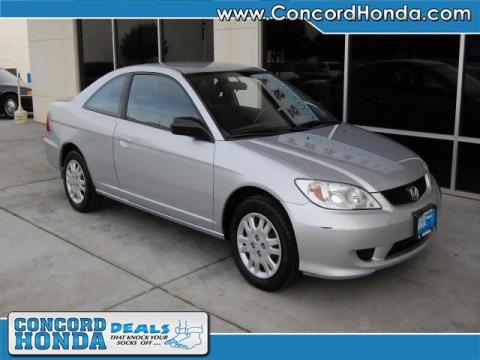 Satin Silver Metallic Honda Civic LX Coupe.  Click to enlarge.