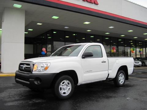 Super White Toyota Tacoma Regular Cab.  Click to enlarge.