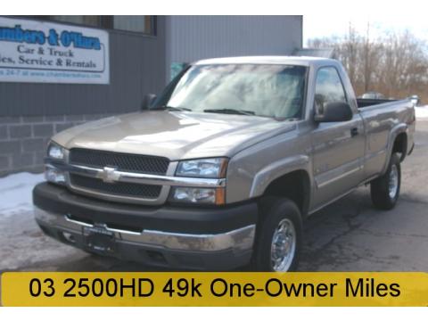 Light Pewter Metallic Chevrolet Silverado 2500HD LS Regular Cab 4x4.  Click to enlarge.