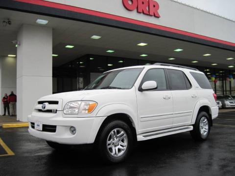 Super White Toyota Sequoia SR5.  Click to enlarge.