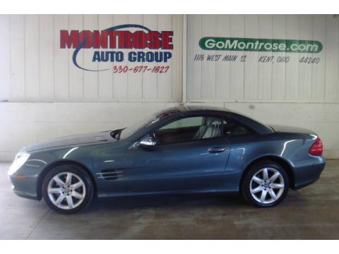 Aegean Blue Metallic Mercedes-Benz SL 500 Roadster.  Click to enlarge.