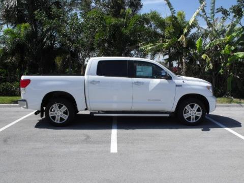 Super White Toyota Tundra Limited CrewMax 4x4.  Click to enlarge.