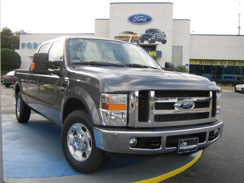 Sterling Gray Metallic Ford F250 Super Duty XLT Crew Cab.  Click to enlarge.