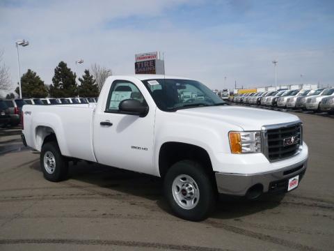 Summit White GMC Sierra 2500HD Work Truck Regular Cab 4x4.  Click to enlarge.