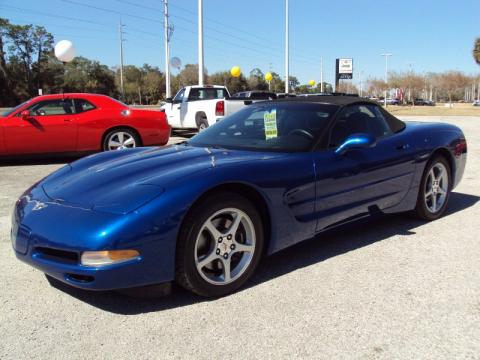 Electron Blue Metallic Chevrolet Corvette Convertible.  Click to enlarge.