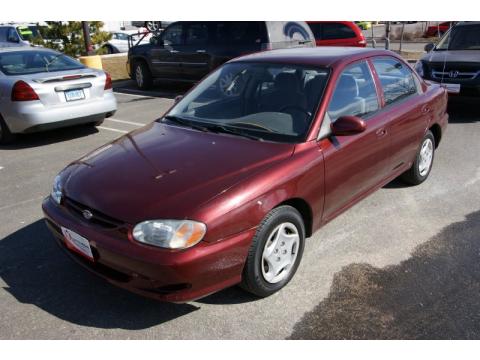 Classic Red Kia Sephia .  Click to enlarge.