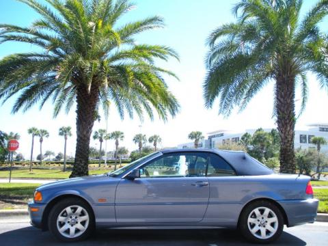 Steel Blue Metallic BMW 3 Series 325i Convertible.  Click to enlarge.