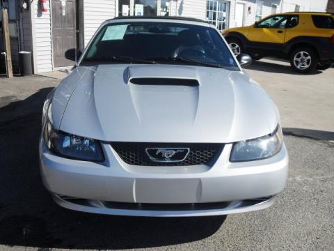 Silver Metallic Ford Mustang V6 Convertible.  Click to enlarge.