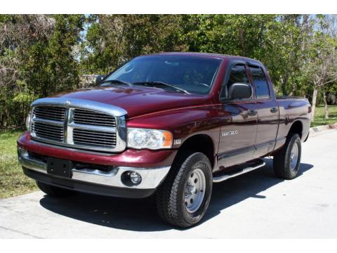 Dark Garnet Red Pearl Dodge Ram 1500 SLT Quad Cab 4x4.  Click to enlarge.