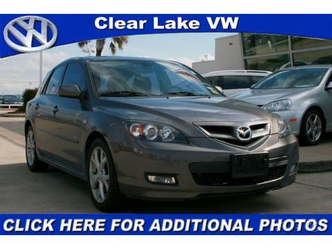 Galaxy Gray Mica Mazda MAZDA3 s Grand Touring Hatchback.  Click to enlarge.