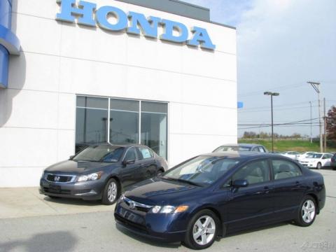 Royal Blue Pearl Honda Civic LX Sedan.  Click to enlarge.