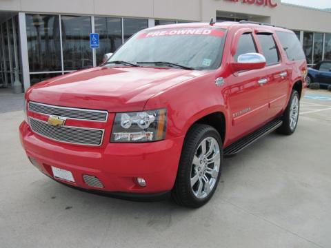 Victory Red Chevrolet Suburban 1500 LT.  Click to enlarge.