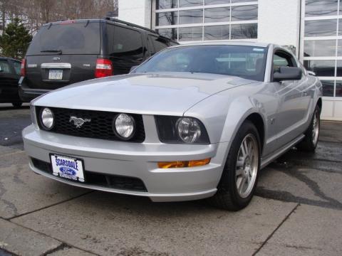 Satin Silver Metallic Ford Mustang GT Premium Coupe.  Click to enlarge.