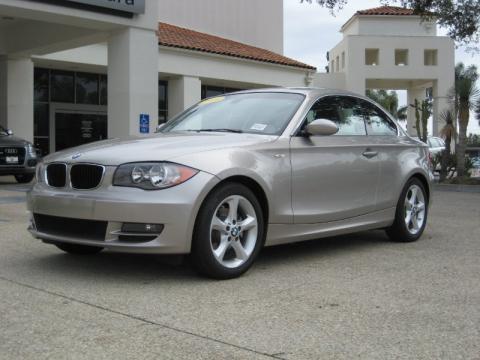 Cashmere Silver Metallic BMW 1 Series 128i Coupe.  Click to enlarge.