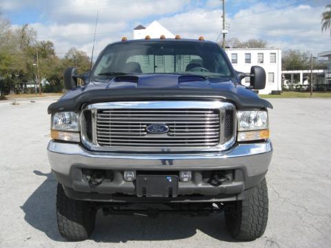 Sonic Blue Metallic Ford F350 Super Duty Lariat Crew Cab 4x4.  Click to enlarge.