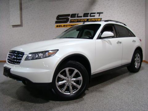 Ivory White Pearl Infiniti FX 35 AWD.  Click to enlarge.