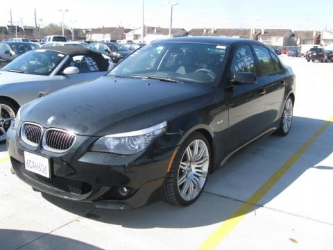 Jet Black BMW 5 Series 550i Sedan.  Click to enlarge.