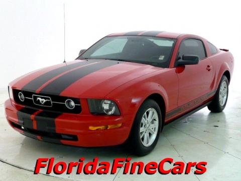 Torch Red Ford Mustang V6 Deluxe Coupe.  Click to enlarge.
