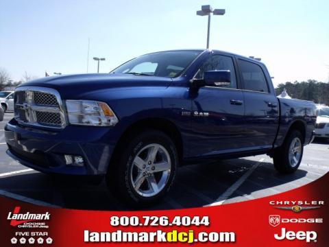 Deep Water Blue Pearl Dodge Ram 1500 Sport Crew Cab.  Click to enlarge.