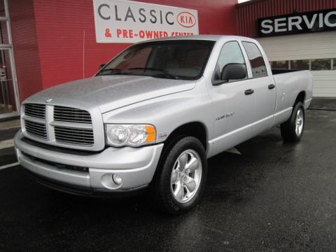 Bright Silver Metallic Dodge Ram 1500 SLT Quad Cab 4x4.  Click to enlarge.